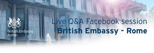 Live Q & A Session with British Embassy Rome, 27 August 2020