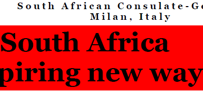 SOUTH AFRICA: INSPIRING NEW WAYS – (from NEWSLETTER 01/2019)