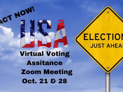 Act now! Virtual Voting Assistance Oct 21 & 28, 2020