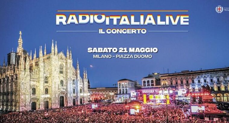 Concertone di Radio Italia in Piazza Duomo a Milano