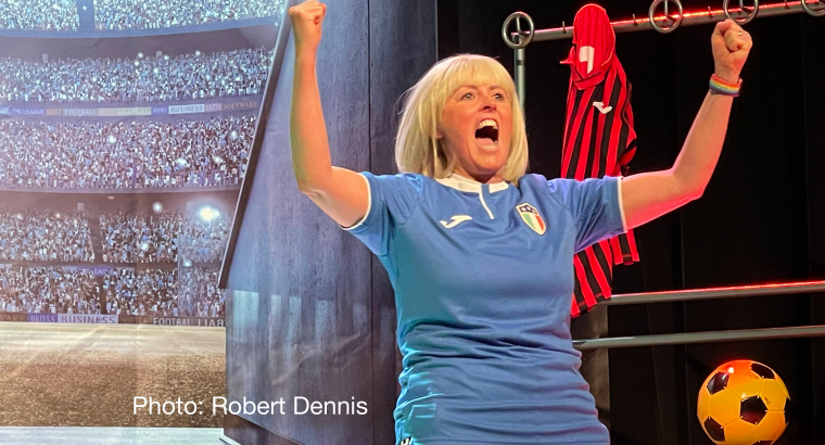 Rose Reilly, Footballer scores big at the Teatro Gerolamo, Milan