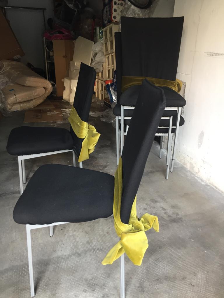 6 Fabric Chairs (Black)