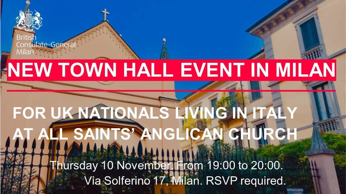 Town Hall Meeting for UK Nationals Living in Milan