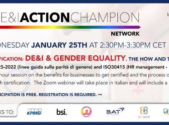 Certification: DE&I and Gender Equality. The How & the Why