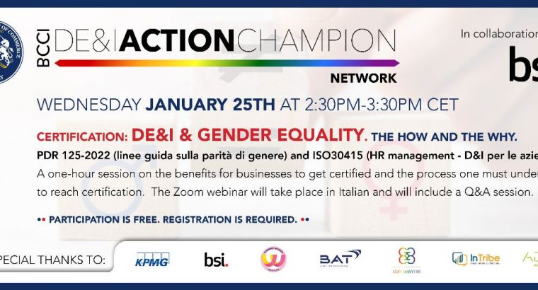 Certification: DE&I and Gender Equality. The How & the Why
