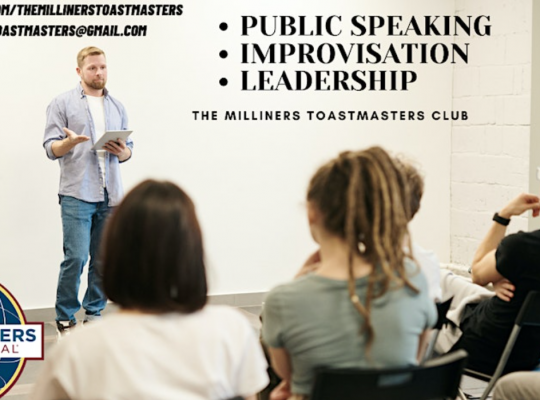 Public speaking with Milliners Toastmasters