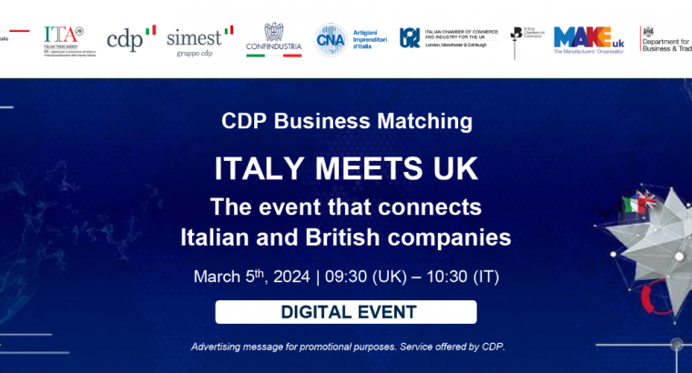CDP Business Matching – Italy Meets UK