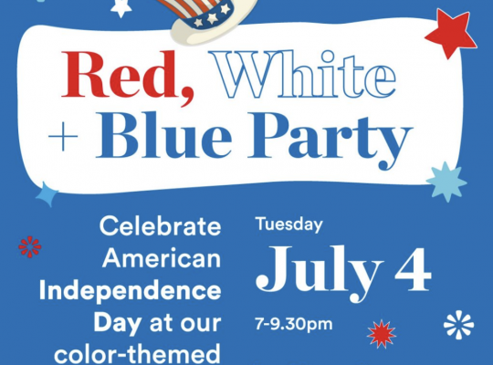 Red, White + Blue July 4th Party