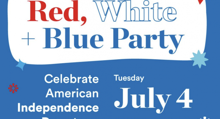 Red, White + Blue July 4th Party